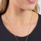 Simply Sentimental - Gold - Paparazzi Necklace Image