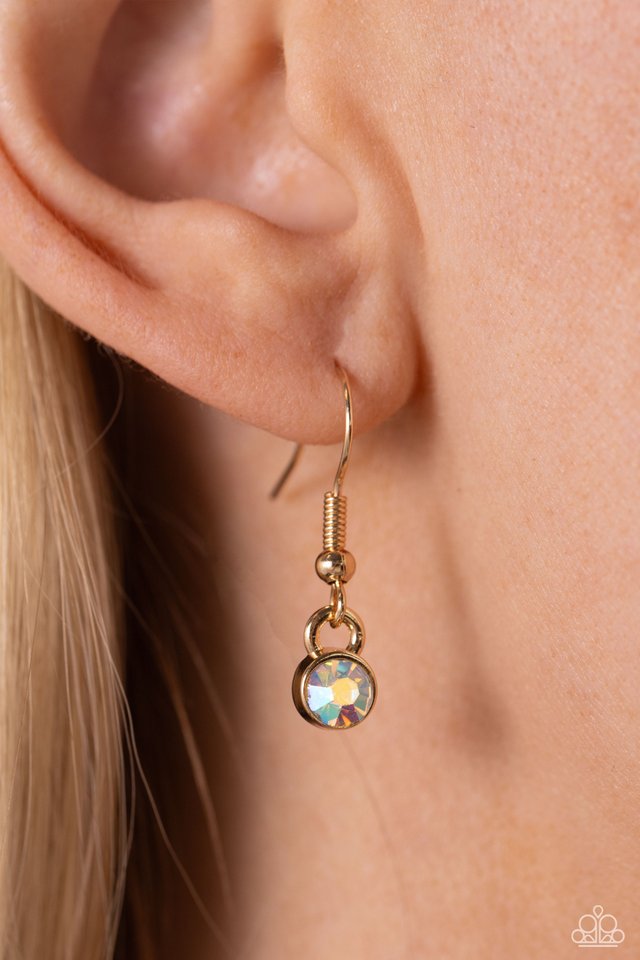 Simply Sentimental - Gold - Paparazzi Necklace Image