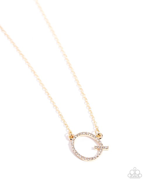 INITIALLY Yours - Q - Paparazzi Necklace Image