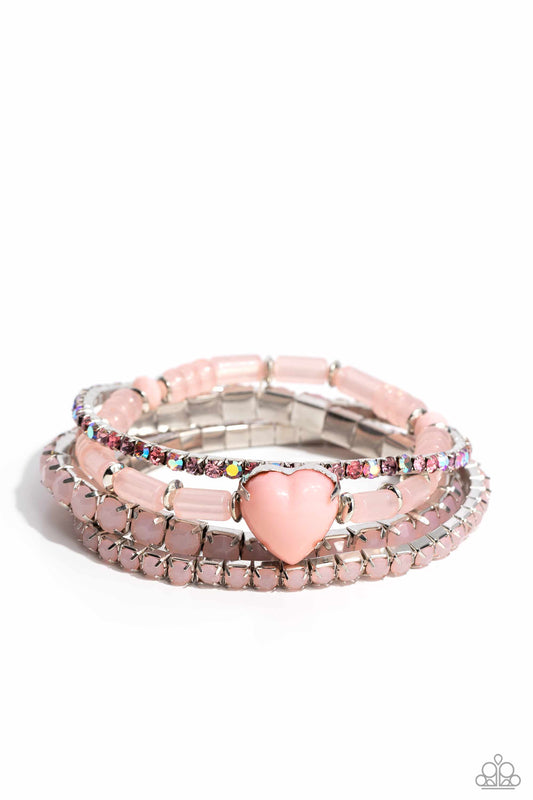Pulsera Paparazzi ~ Tema del amor verdadero - Rosa