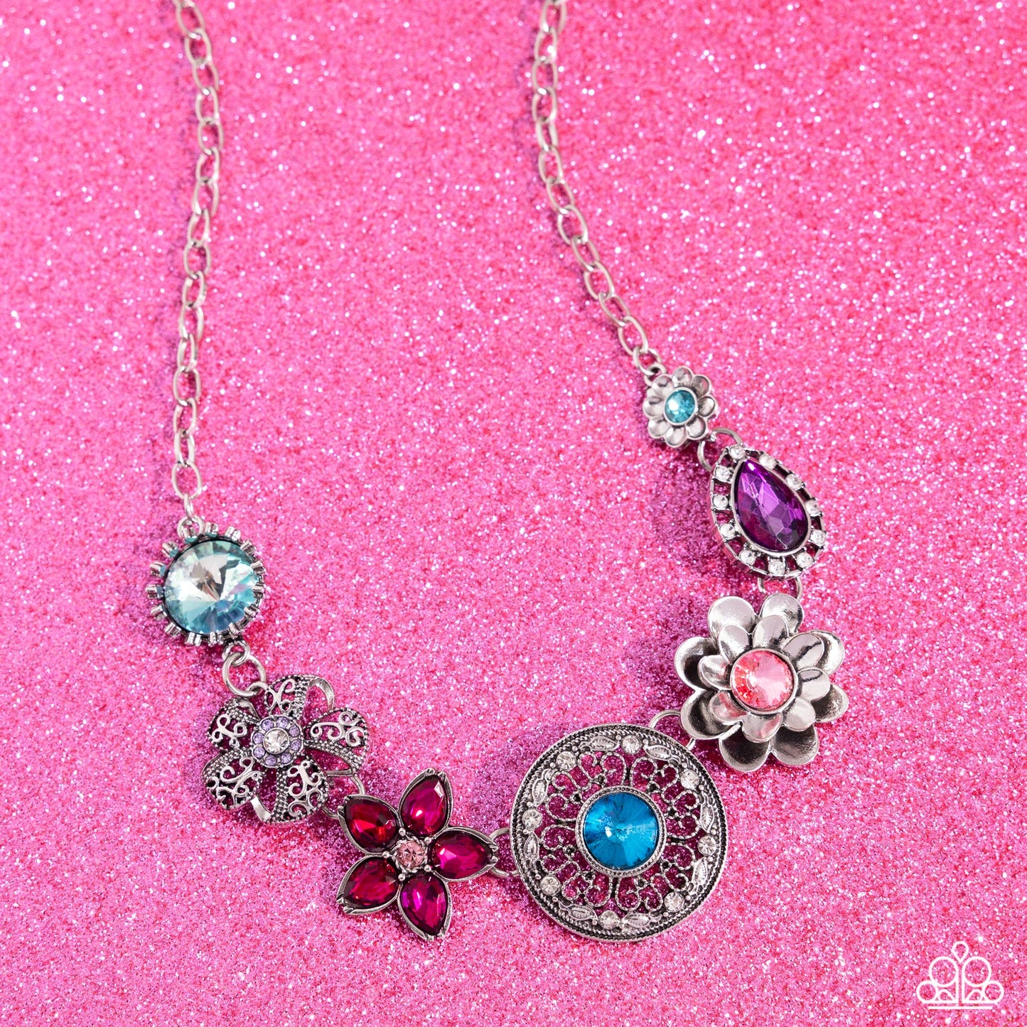 Paparazzi Necklace ~ Giddy Garden - Multi