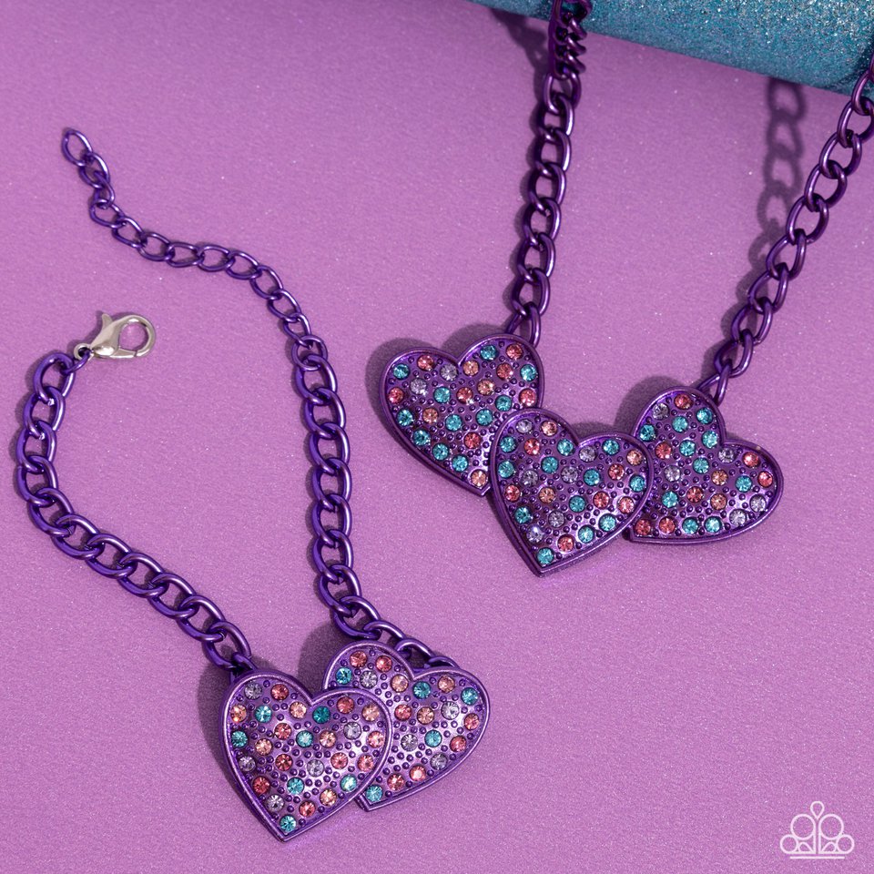 Low-Key Lovestruck - Purple - Paparazzi Necklace Image