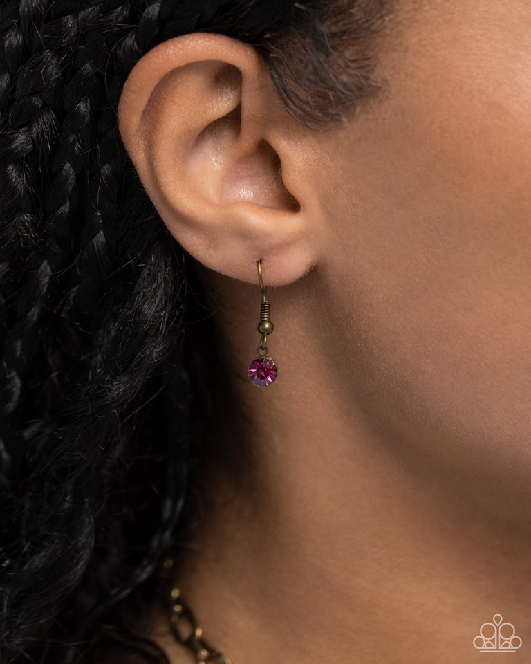 OVAL the Top - Brass - Paparazzi Necklace Image