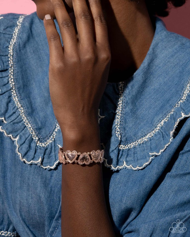 Date Night Deluxe - Rose Gold - Paparazzi Bracelet Image