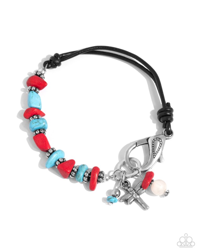 Daring Dragonfly - Red - Paparazzi Bracelet Image