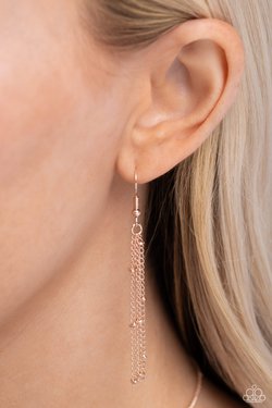 Initial Elegance - Rose Gold - J - Paparazzi Necklace Image