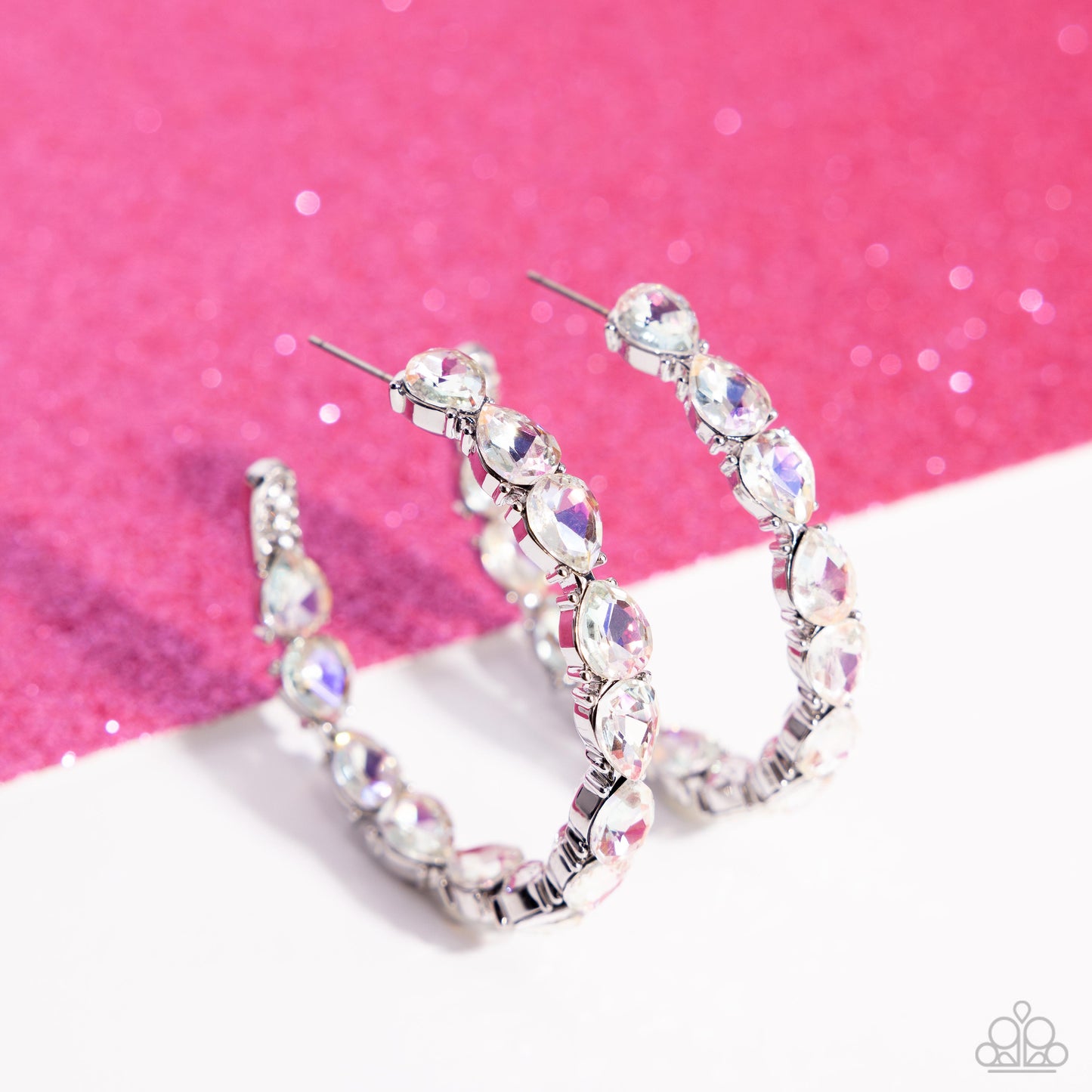 Paparazzi Earring ~ Presidential Pizzazz - White