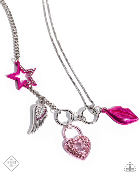 Paparazzi Necklace PREORDER ~ The Princess and the Popstar - Pink
