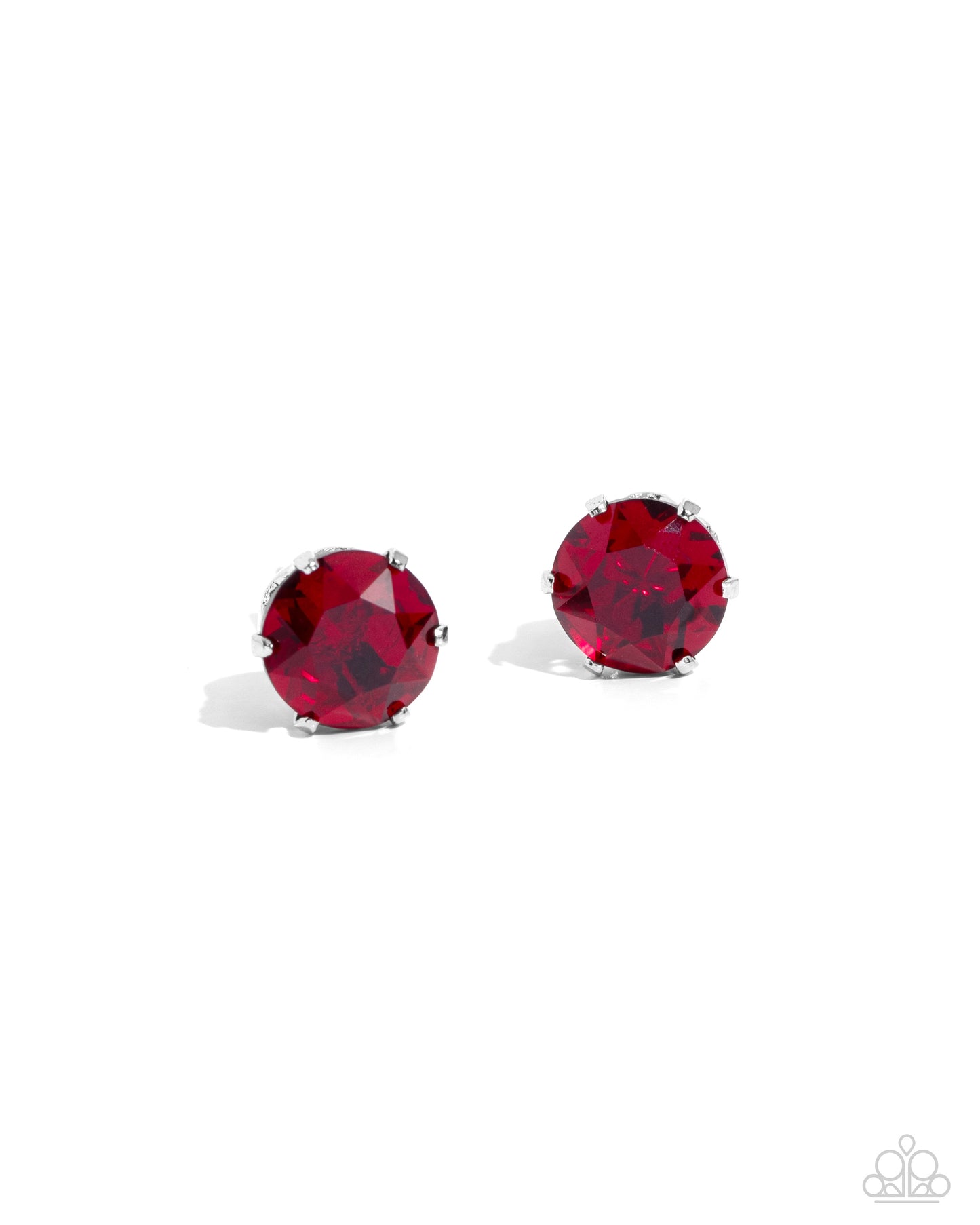 Paparazzi Earring ~ Breathtaking Birthstone - Red