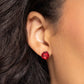 Breathtaking Birthstone - Red - Paparazzi Earring Image