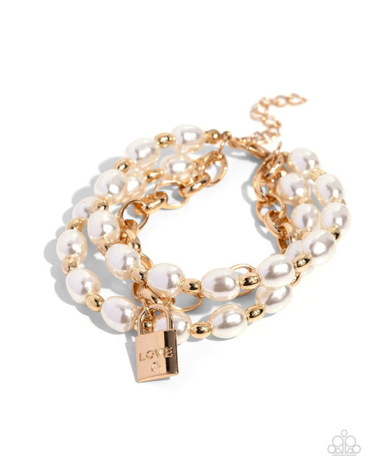 LOVE-Locked Legacy - Gold - Paparazzi Bracelet Image