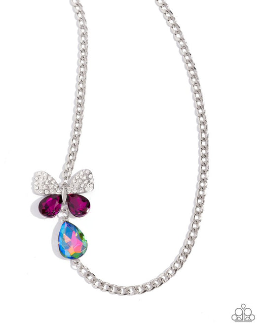 Fluttering Finesse - Multi - Paparazzi Necklace Image