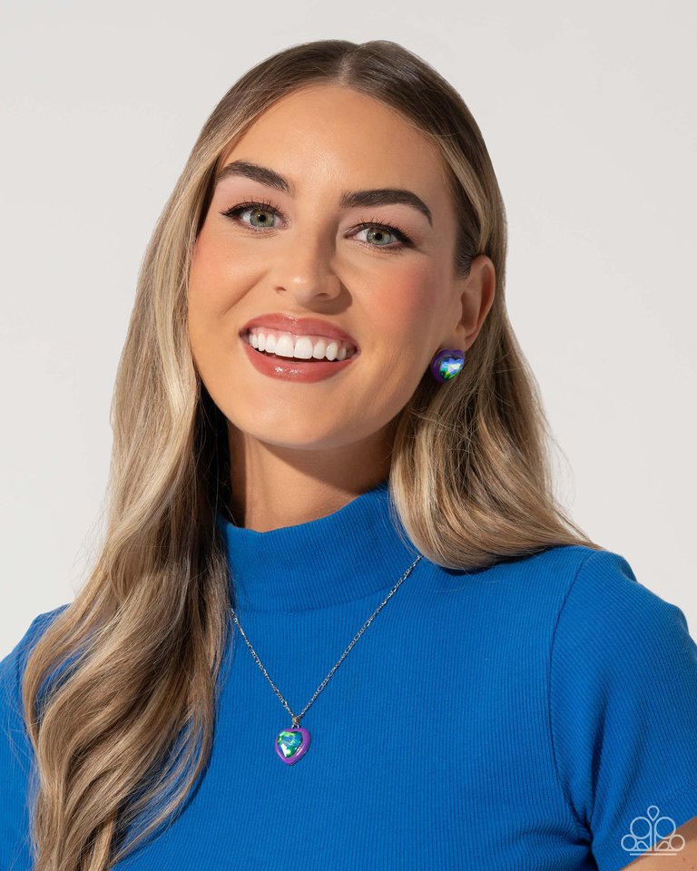 Heartfelt Hope - Purple - Paparazzi Necklace Image