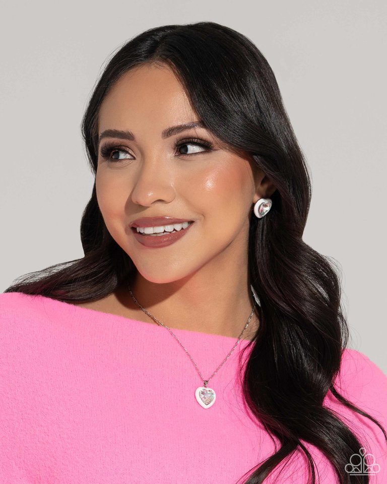 Heartfelt Hope - White - Paparazzi Necklace Image