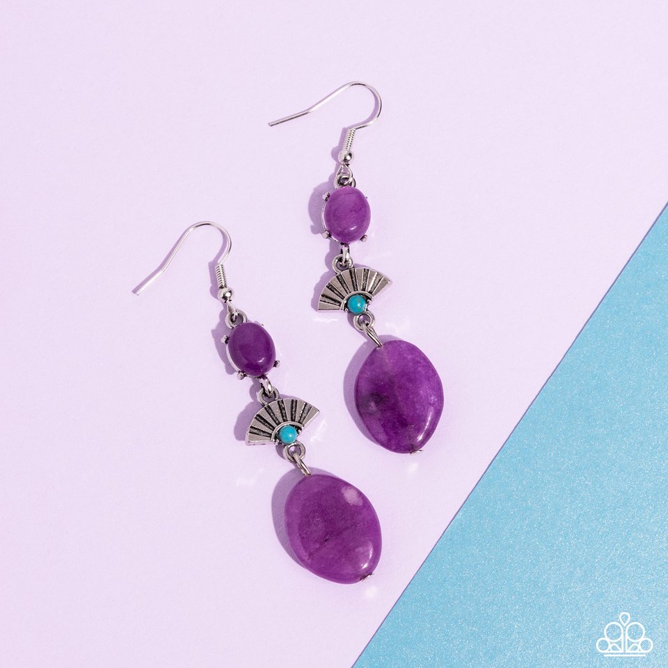 Creative Cascade - Purple - Paparazzi Earring Image