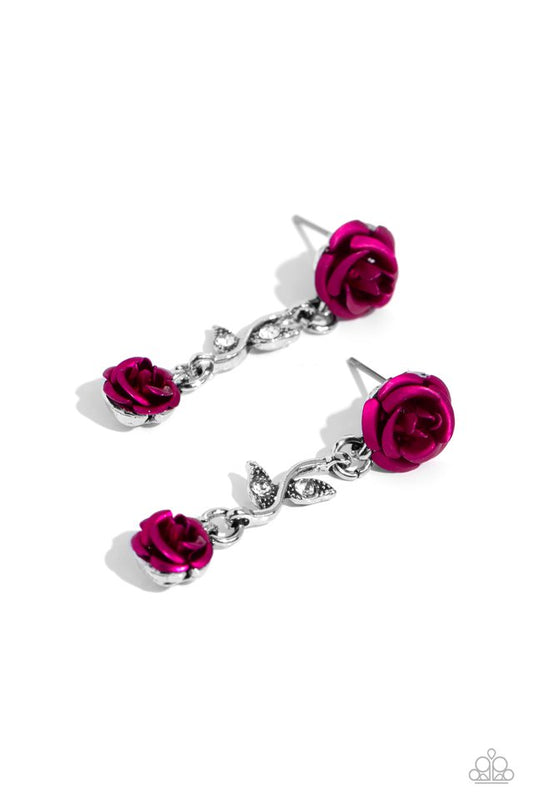 Led by the ROSE - Pink - Paparazzi Earring Image