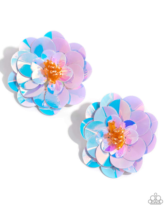 Paparazzi Earring ~ Floating Florals - Multi
