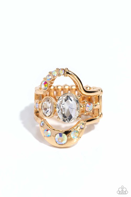 Shopaholic Statement - Gold - Paparazzi Ring Image