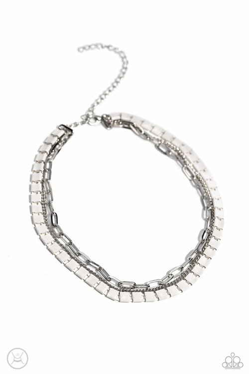 LAYER of the Year - White - Paparazzi Necklace Image