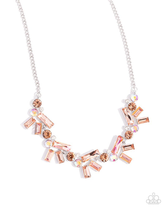 Serene Statement - Orange - Paparazzi Necklace Image