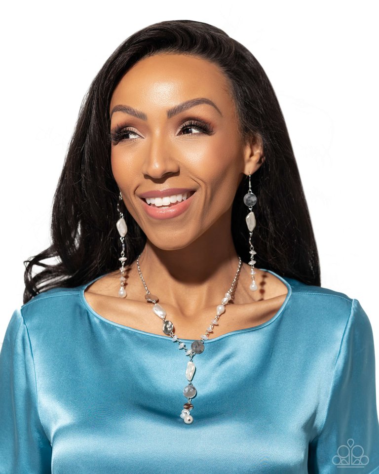 Cosmopolitan Chic - White - Paparazzi Earring Image