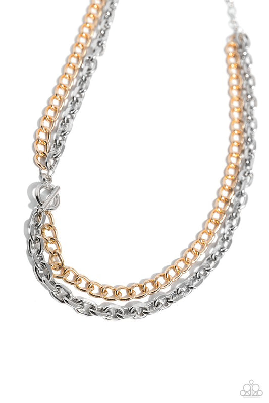 Industrial Improv - Silver - Paparazzi Necklace Image