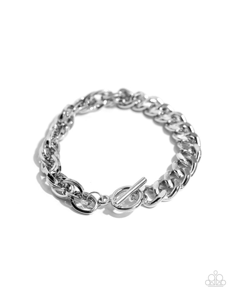 Mismatched Masterpiece - Silver - Paparazzi Bracelet Image