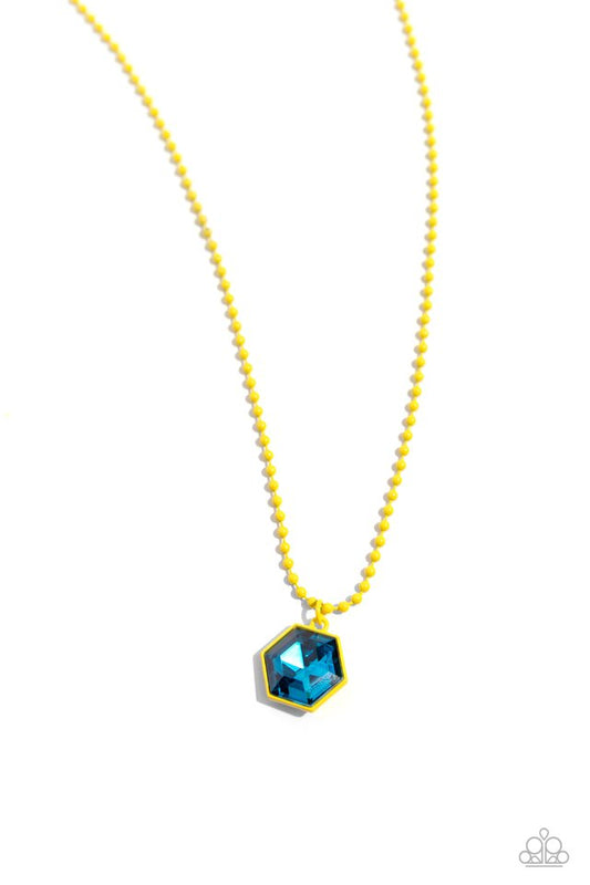 Sprinkle of Simplicity - Yellow - Paparazzi Necklace Image