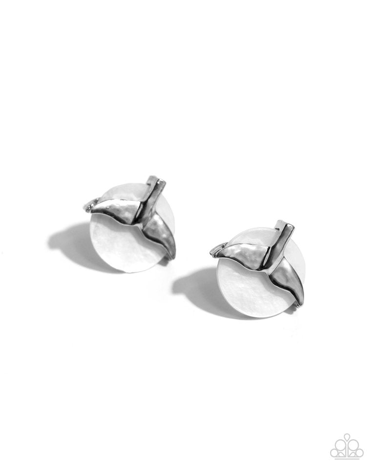 Mermaidcore - White - Paparazzi Earring Image