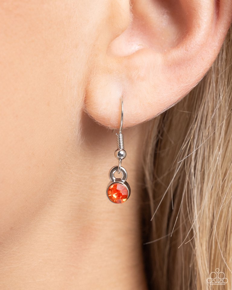 Hallucinatory Hearts - Orange - Paparazzi Necklace Image