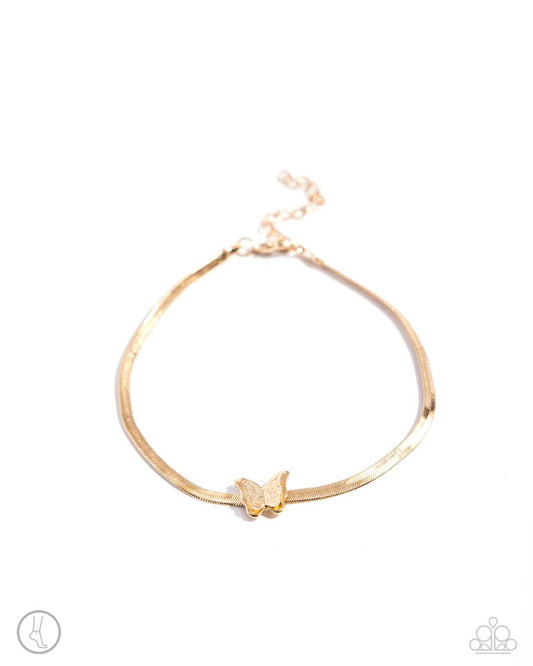 A FLIGHT-ing Chance - Gold - Paparazzi Bracelet Image