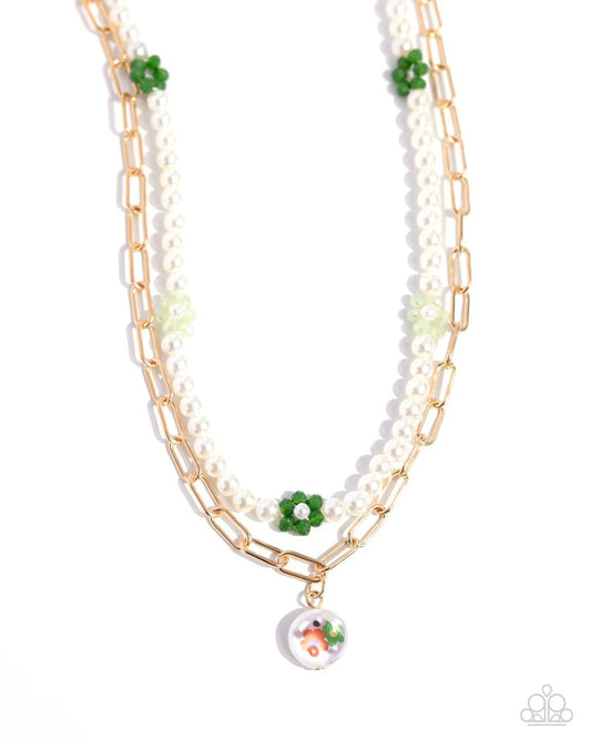 Painted Pageantry - Green - Paparazzi Necklace Image