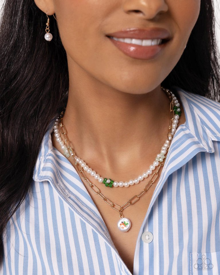 Painted Pageantry - Green - Paparazzi Necklace Image