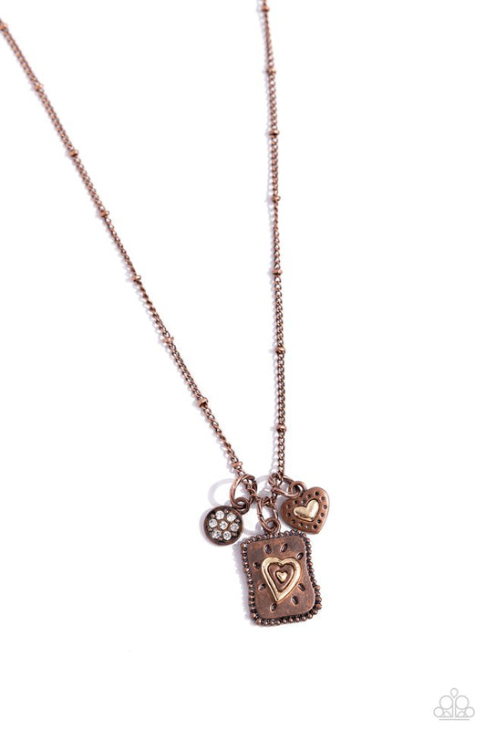 Antiqued Admiration - Copper - Paparazzi Necklace Image
