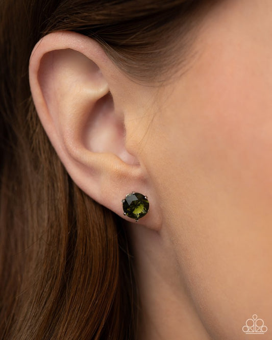 Breathtaking Birthstone - Green - Paparazzi Earring Image