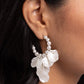 Frilly Feature - White - Paparazzi Earring Image