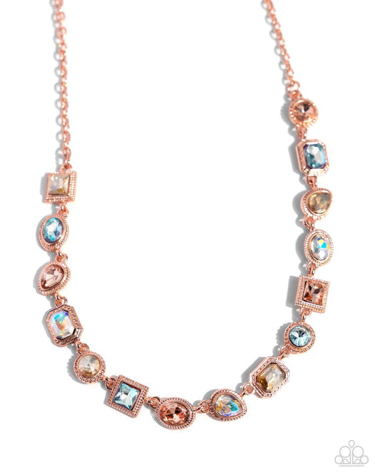 Gallery Glam - Copper - Paparazzi Necklace Image