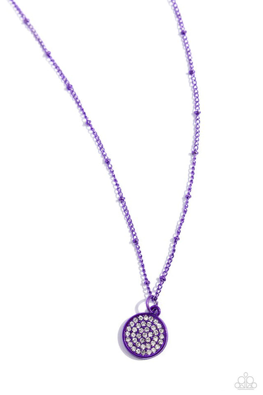 Bejeweled Basic - Purple - Paparazzi Necklace Image