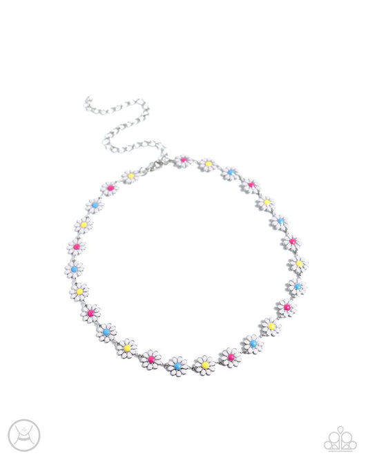 Floral Falsetto - White - Paparazzi Necklace Image