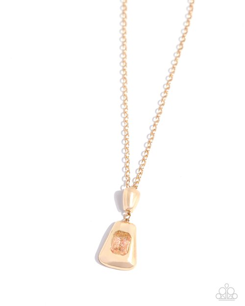 Pendant Promise - Orange - Paparazzi Necklace Image