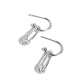 Safety Pin Sentiment - White - Paparazzi Earring Image