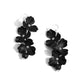 Plentiful Petals - Black - Paparazzi Earring Image