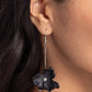 Plentiful Petals - Black - Paparazzi Earring Image