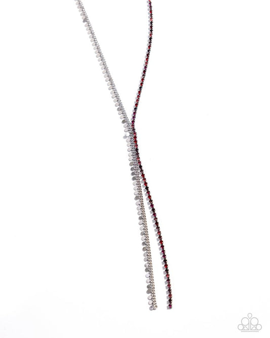 Elongated Eloquence - Red - Paparazzi Necklace Image