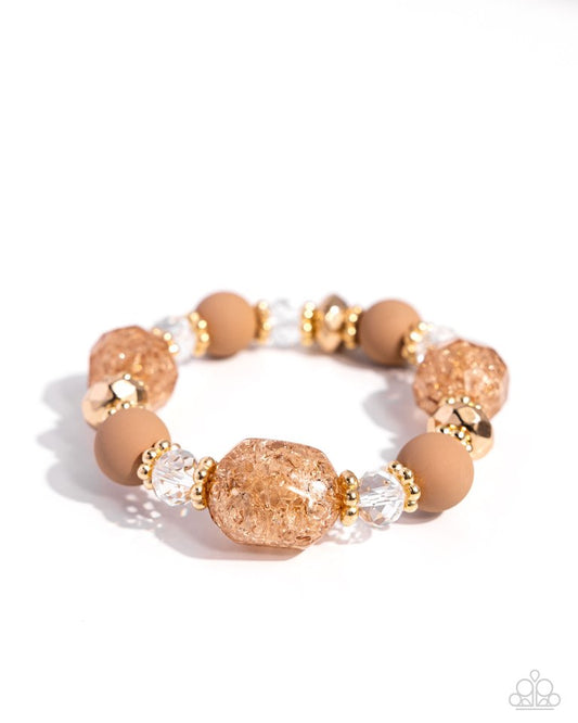 Sweetly Shattered - Brown - Paparazzi Bracelet Image
