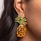 Pineapple Pizzazz - Yellow - Paparazzi Earring Image