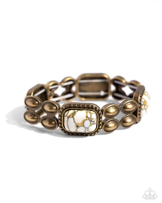 Earthy Ease - Brass - Paparazzi Bracelet Image