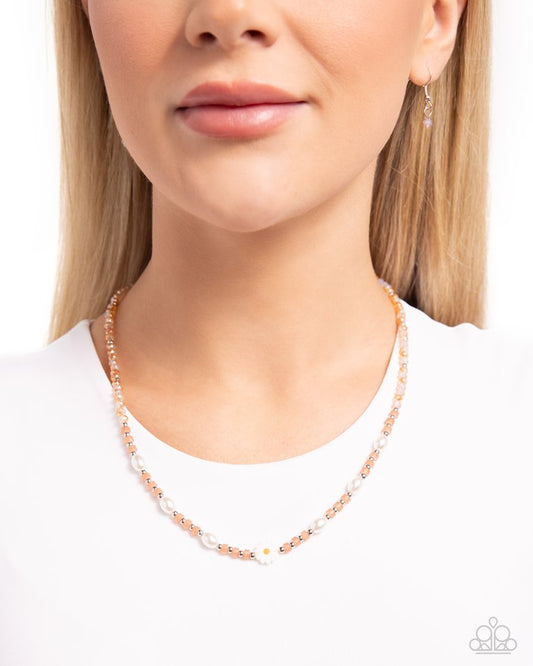 Daisy Deal - Orange - Paparazzi Necklace Image