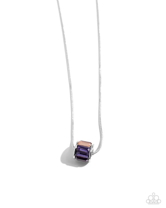 Warden Wheel - Purple - Paparazzi Necklace Image