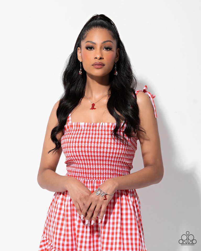 Western Waltz - Red - Paparazzi Bracelet Image